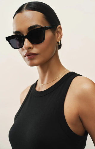 High Tide Polarized Sunglasses – Chic Polished Black & Grey