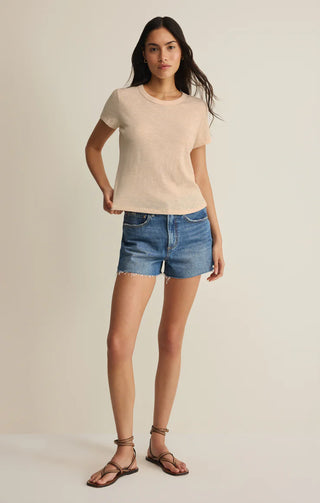 Junie Premium Slub Cotton Tee – Essential Women's Shirt
