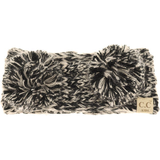 Kids Multi-tone Double Pom Fashion Headband