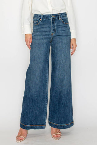 RELAXED HIGH RISE PALAZZO JEANS - FINAL SALE