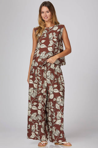 Wildflower Meadow Set – Sleeveless Top & Wide Leg Pants