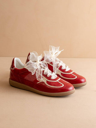 The Dalia Cherry Lace Up Sneaker