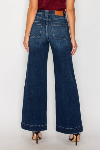 Bella High Rise A Line Wide Leg Jean