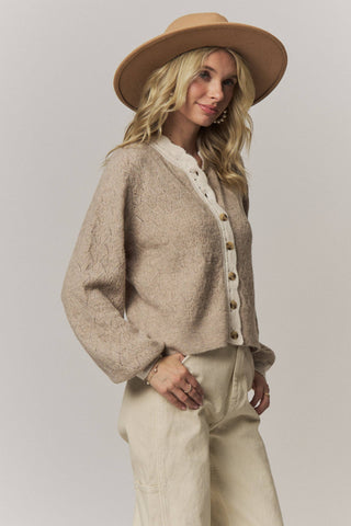 Madelyn Scallop Trim Cardigan