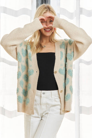 Maisie Button Down Heart Sweater