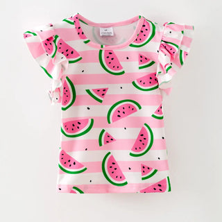 Children's t-shirt with watermelon pattern on a white background