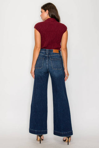 Bella High Rise A Line Wide Leg Jean
