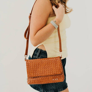 Wrenlee Woven Flap Crossbody - Versatile Vegan Leather Clutch & Shoulder Bag