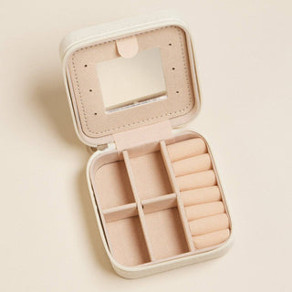 Blue and white Toile travel jewelry box