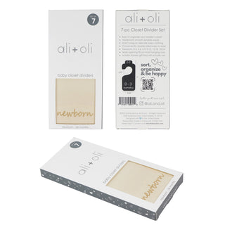  ali+oli baby closet divider packaging on a white background