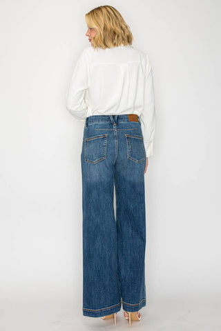 RELAXED HIGH RISE PALAZZO JEANS - FINAL SALE