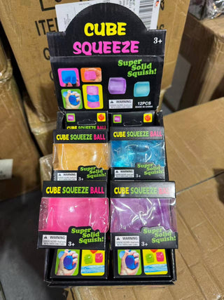 Super Solid Squish Cube – Premium Neon Sensory Fidget Toy for Stress Relief