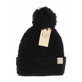 Kids' Bee Stitch Knit Pom C.C Beanie