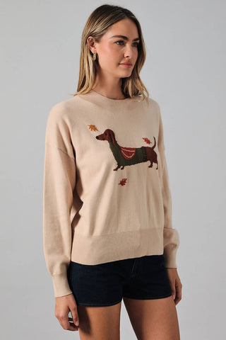 Louie Fall Dog Graphic Sweater