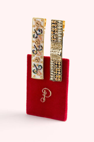 Hairclips - Midnight & Champagne Glamour