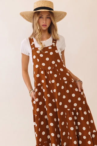 Polka Dot Sling Maxi Jumpsuit