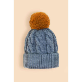 SVANA BOBBLE HAT DENIM