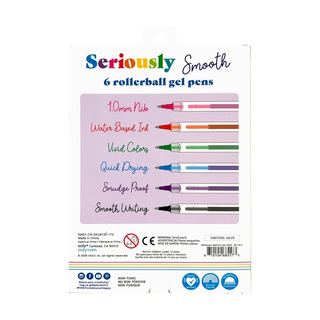 Seriously: Smooth Rollerball Gel Pens (Set of 6)