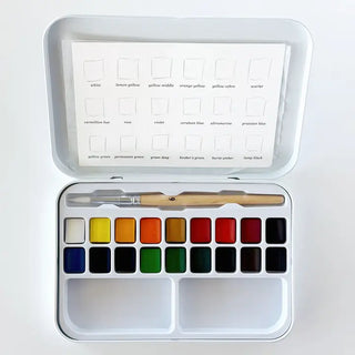 Watercolor Paint Set – 18 Colors with Brush