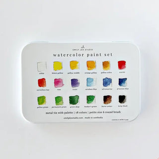 Watercolor Paint Set – 18 Colors with Brush